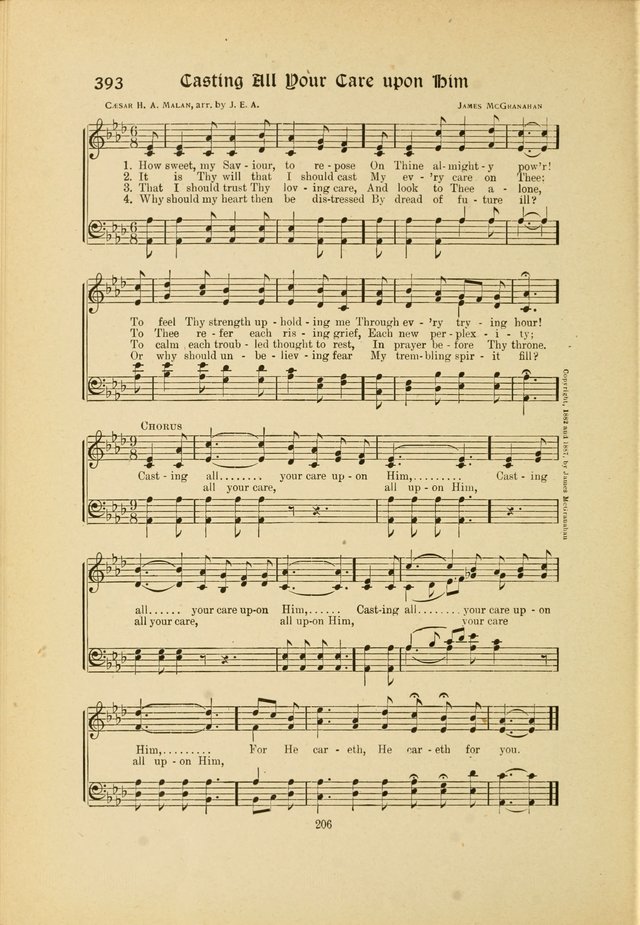 Hymns, Psalms and Gospel Songs: with responsive readings page 206