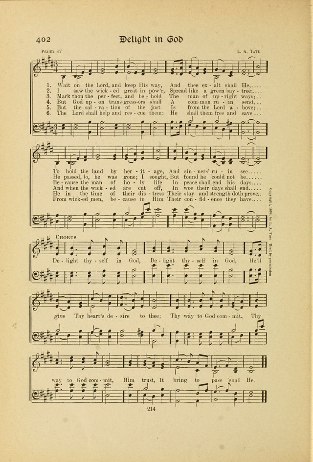 Hymns, Psalms and Gospel Songs: with responsive readings page 214