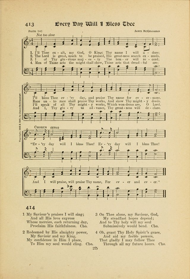 Hymns, Psalms and Gospel Songs: with responsive readings page 225