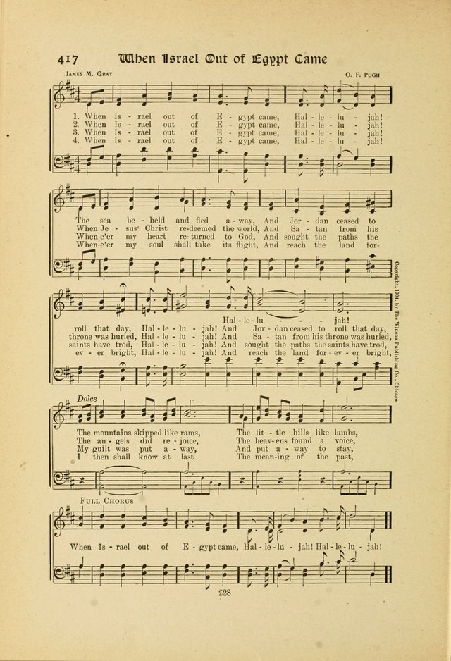 Hymns, Psalms and Gospel Songs: with responsive readings page 228