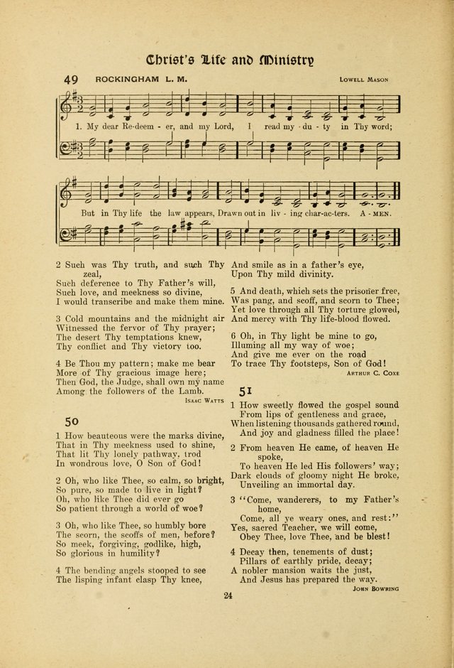 Hymns, Psalms and Gospel Songs: with responsive readings page 24