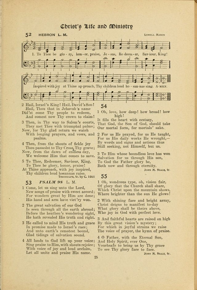 Hymns, Psalms and Gospel Songs: with responsive readings page 25