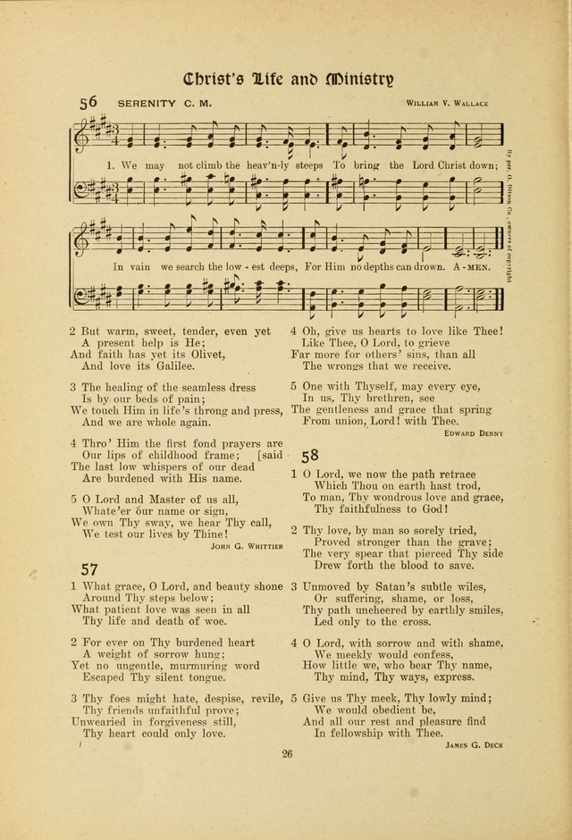 Hymns, Psalms and Gospel Songs: with responsive readings page 26