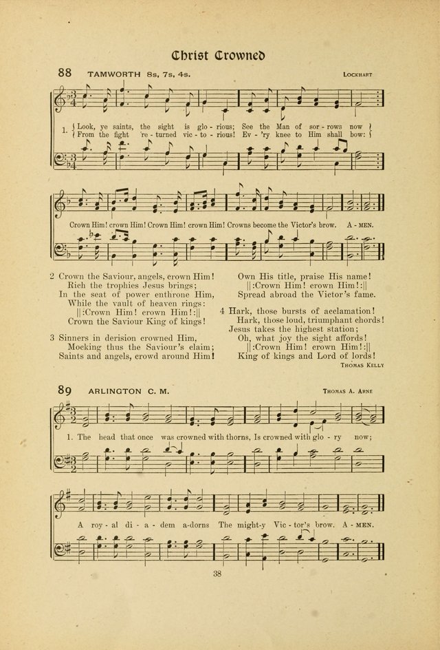 Hymns, Psalms and Gospel Songs: with responsive readings page 38