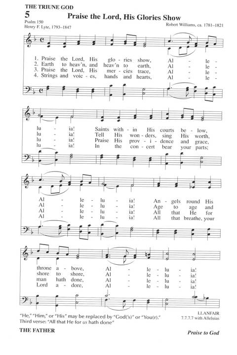 Hymns for a Pilgrim People: a congregational hymnal page 6