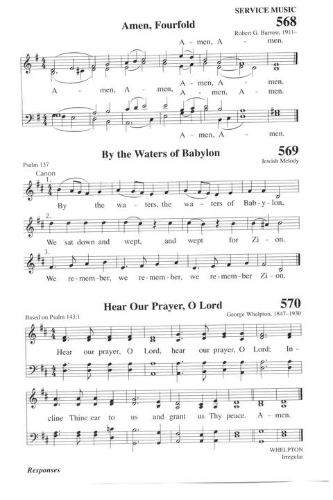 Hymns for a Pilgrim People: a congregational hymnal page 782