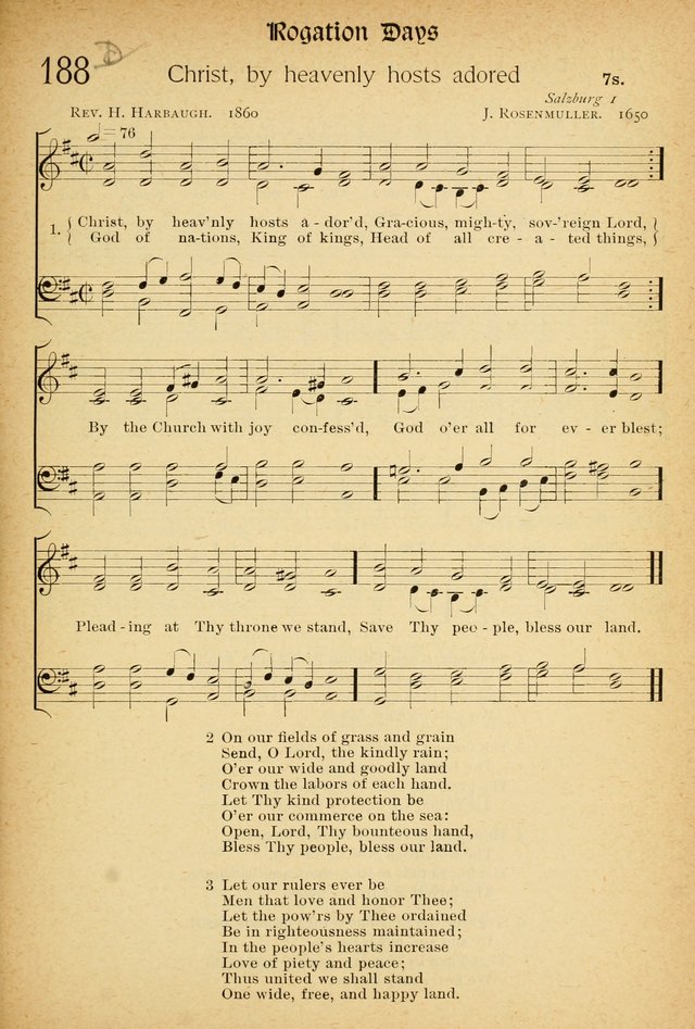 The Hymnal: revised and enlarged as adopted by the General Convention of the Protestant Episcopal Church in the United States of America in the of our Lord 1892..with music, as used in Trinity Church page 215