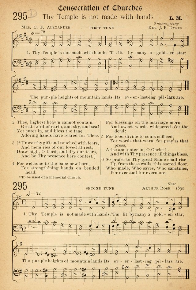 The Hymnal: revised and enlarged as adopted by the General Convention of the Protestant Episcopal Church in the United States of America in the of our Lord 1892..with music, as used in Trinity Church page 336