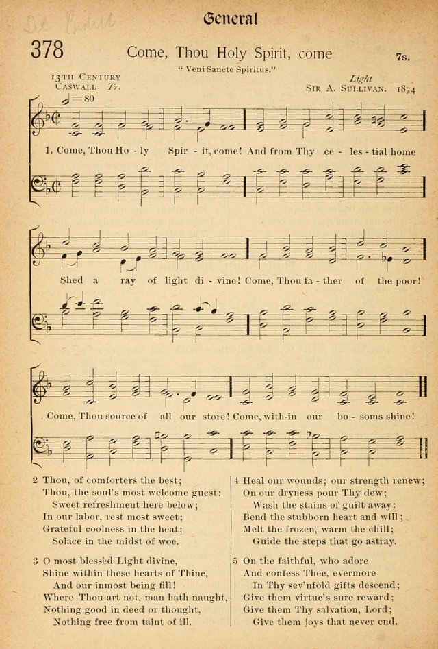The Hymnal: revised and enlarged as adopted by the General Convention of the Protestant Episcopal Church in the United States of America in the of our Lord 1892..with music, as used in Trinity Church page 420