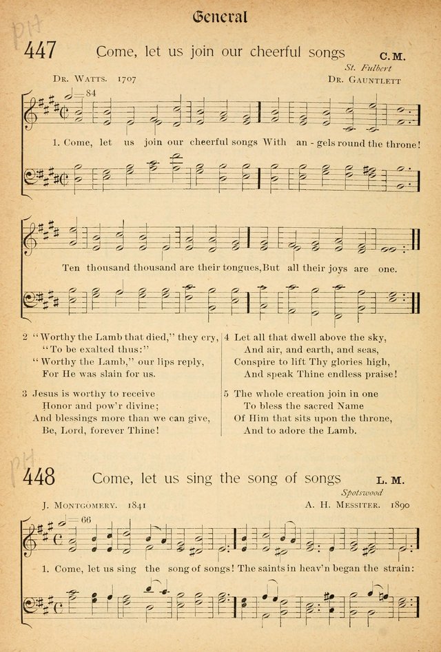The Hymnal: revised and enlarged as adopted by the General Convention of the Protestant Episcopal Church in the United States of America in the of our Lord 1892..with music, as used in Trinity Church page 494