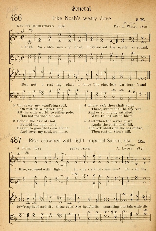 The Hymnal: revised and enlarged as adopted by the General Convention of the Protestant Episcopal Church in the United States of America in the of our Lord 1892..with music, as used in Trinity Church page 534
