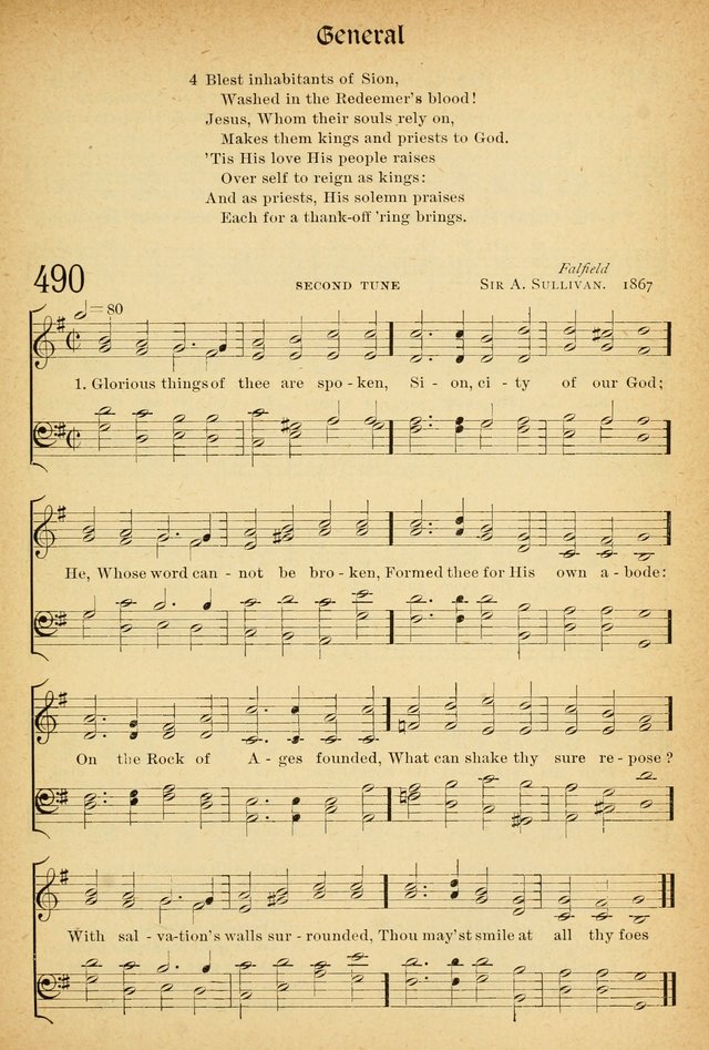 The Hymnal: revised and enlarged as adopted by the General Convention of the Protestant Episcopal Church in the United States of America in the of our Lord 1892..with music, as used in Trinity Church page 539