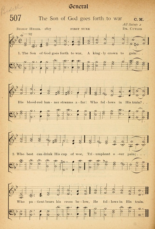 The Hymnal: revised and enlarged as adopted by the General Convention of the Protestant Episcopal Church in the United States of America in the of our Lord 1892..with music, as used in Trinity Church page 554