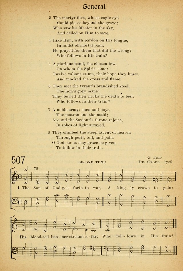 The Hymnal: revised and enlarged as adopted by the General Convention of the Protestant Episcopal Church in the United States of America in the of our Lord 1892..with music, as used in Trinity Church page 555