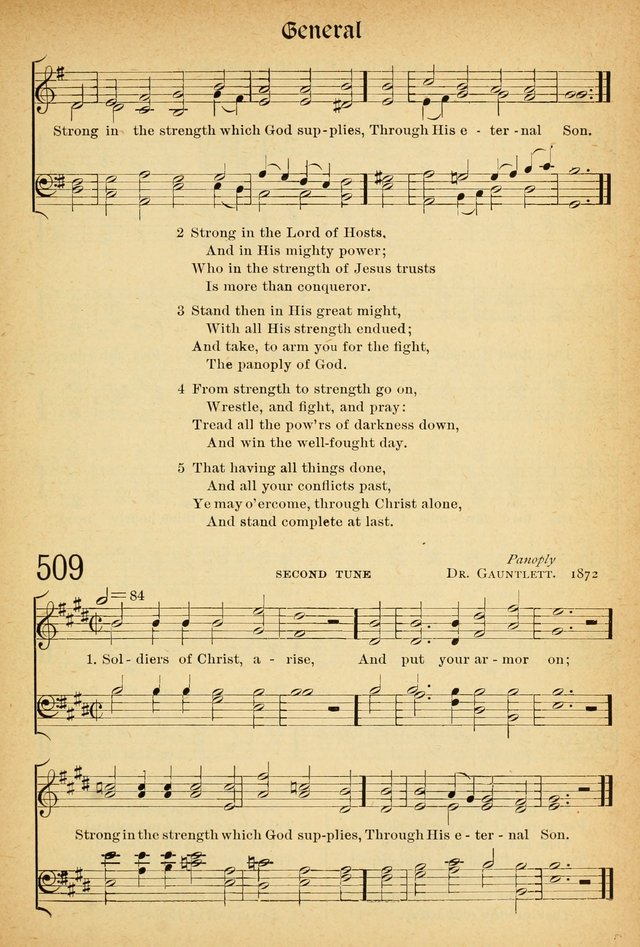 The Hymnal: revised and enlarged as adopted by the General Convention of the Protestant Episcopal Church in the United States of America in the of our Lord 1892..with music, as used in Trinity Church page 557