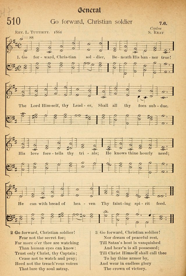 The Hymnal: revised and enlarged as adopted by the General Convention of the Protestant Episcopal Church in the United States of America in the of our Lord 1892..with music, as used in Trinity Church page 558