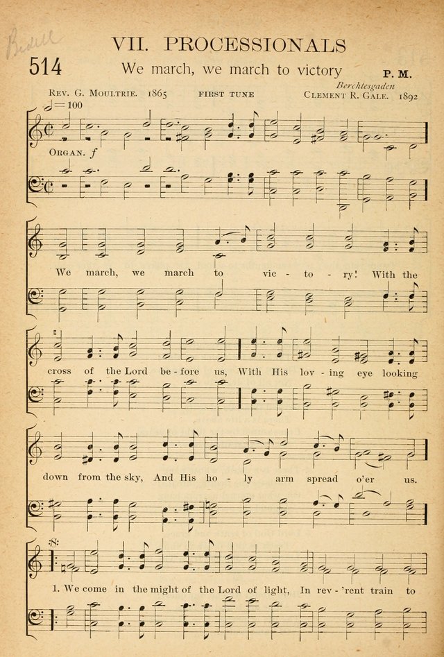 The Hymnal: revised and enlarged as adopted by the General Convention of the Protestant Episcopal Church in the United States of America in the of our Lord 1892..with music, as used in Trinity Church page 564