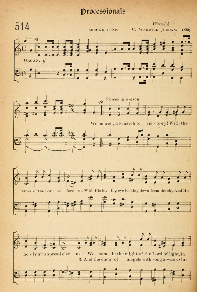 The Hymnal: revised and enlarged as adopted by the General Convention of the Protestant Episcopal Church in the United States of America in the of our Lord 1892..with music, as used in Trinity Church page 566