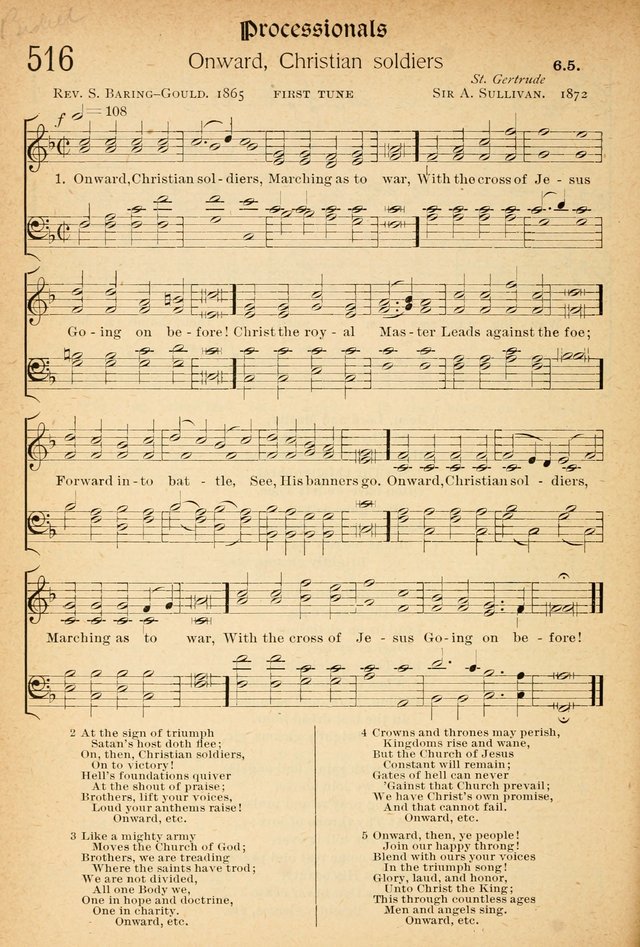 The Hymnal: revised and enlarged as adopted by the General Convention of the Protestant Episcopal Church in the United States of America in the of our Lord 1892..with music, as used in Trinity Church page 574