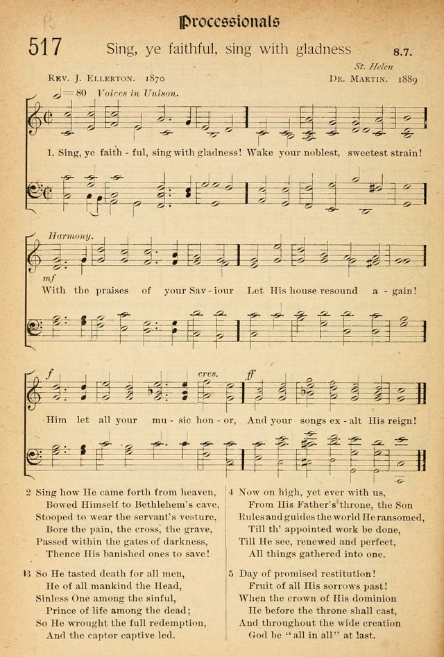 The Hymnal: revised and enlarged as adopted by the General Convention of the Protestant Episcopal Church in the United States of America in the of our Lord 1892..with music, as used in Trinity Church page 576