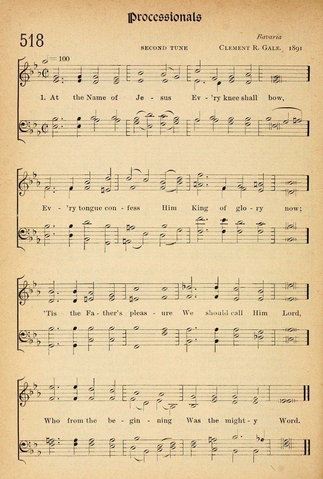 The Hymnal: revised and enlarged as adopted by the General Convention of the Protestant Episcopal Church in the United States of America in the of our Lord 1892..with music, as used in Trinity Church page 578
