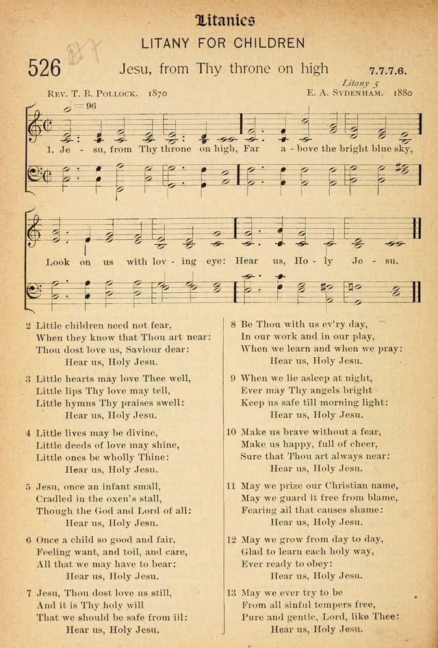 The Hymnal: revised and enlarged as adopted by the General Convention of the Protestant Episcopal Church in the United States of America in the of our Lord 1892..with music, as used in Trinity Church page 592