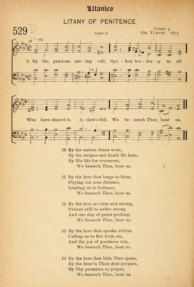 The Hymnal: revised and enlarged as adopted by the General Convention of the Protestant Episcopal Church in the United States of America in the of our Lord 1892..with music, as used in Trinity Church page 596