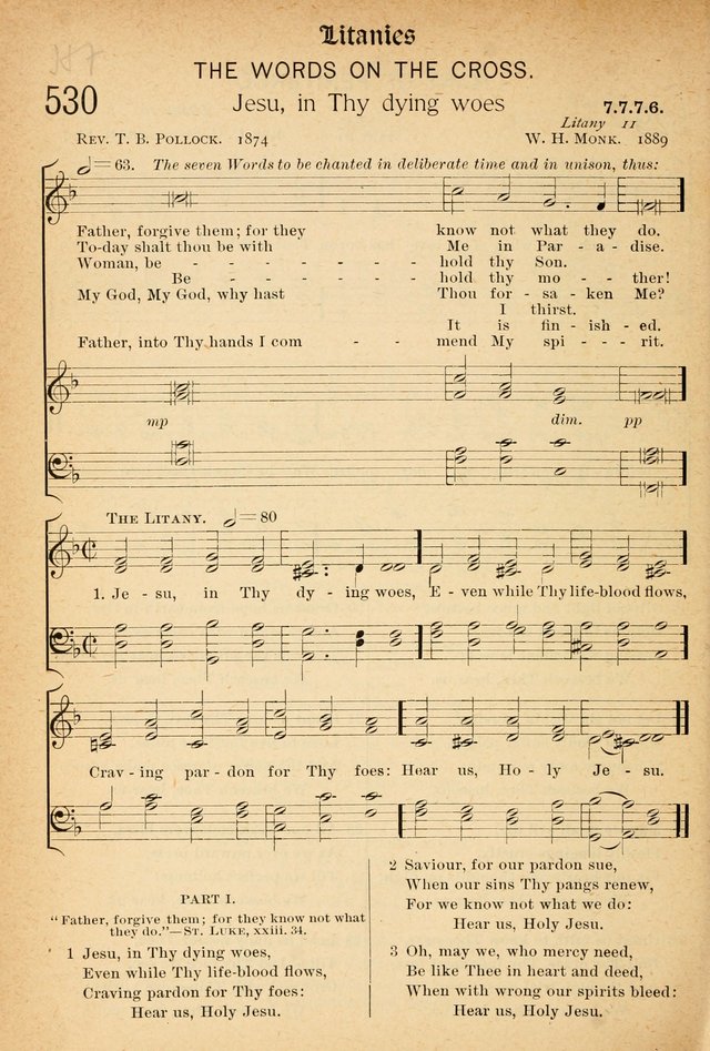 The Hymnal: revised and enlarged as adopted by the General Convention of the Protestant Episcopal Church in the United States of America in the of our Lord 1892..with music, as used in Trinity Church page 598