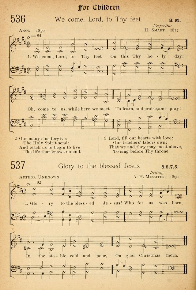 The Hymnal: revised and enlarged as adopted by the General Convention of the Protestant Episcopal Church in the United States of America in the of our Lord 1892..with music, as used in Trinity Church page 606