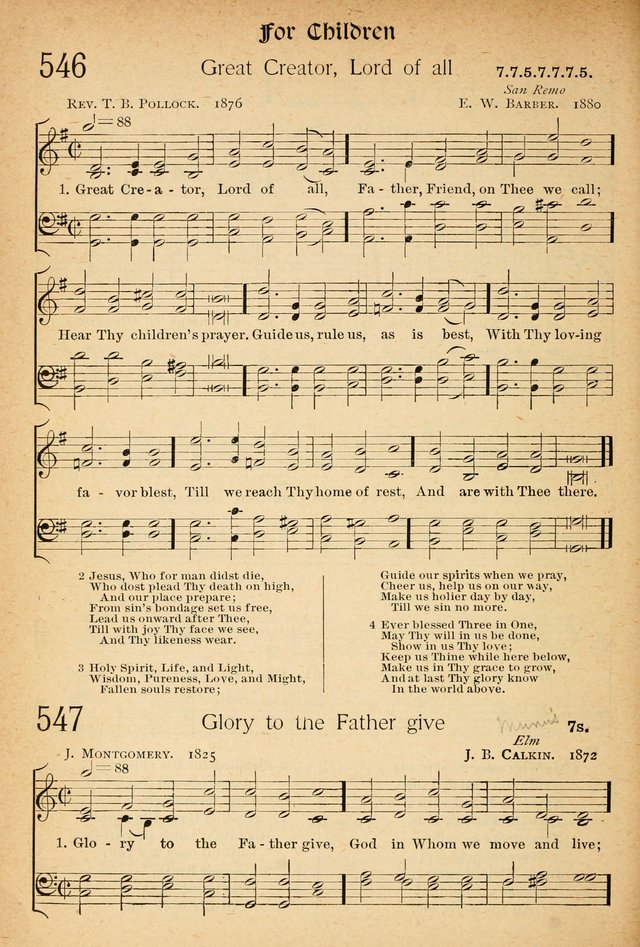 The Hymnal: revised and enlarged as adopted by the General Convention of the Protestant Episcopal Church in the United States of America in the of our Lord 1892..with music, as used in Trinity Church page 614