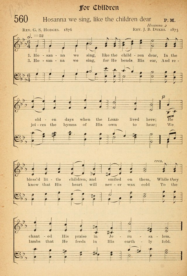 The Hymnal: revised and enlarged as adopted by the General Convention of the Protestant Episcopal Church in the United States of America in the of our Lord 1892..with music, as used in Trinity Church page 626