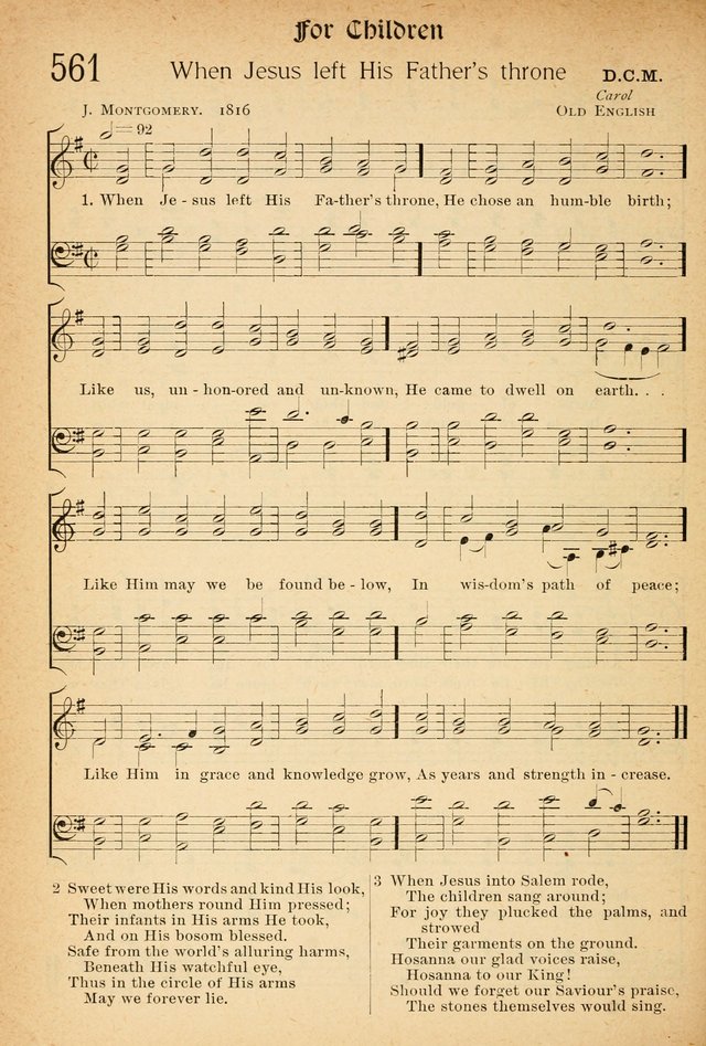The Hymnal: revised and enlarged as adopted by the General Convention of the Protestant Episcopal Church in the United States of America in the of our Lord 1892..with music, as used in Trinity Church page 628
