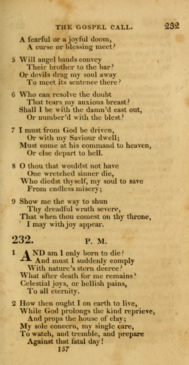 Hymns, Selected and Original: for public and private worship (1st ed.) page 157