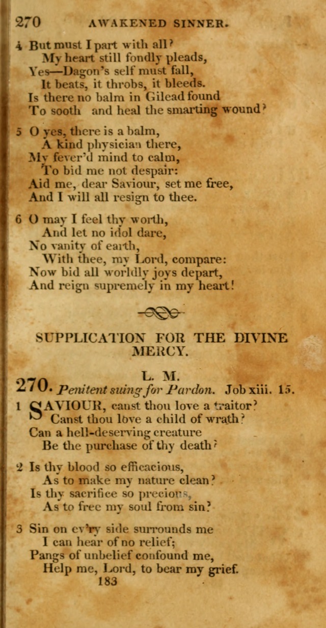 Hymns, Selected and Original: for public and private worship (1st ed.) page 183