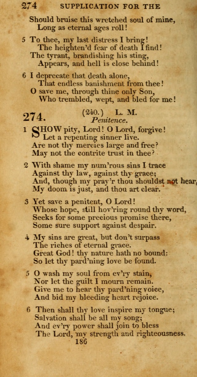 Hymns, Selected and Original: for public and private worship (1st ed.) page 186