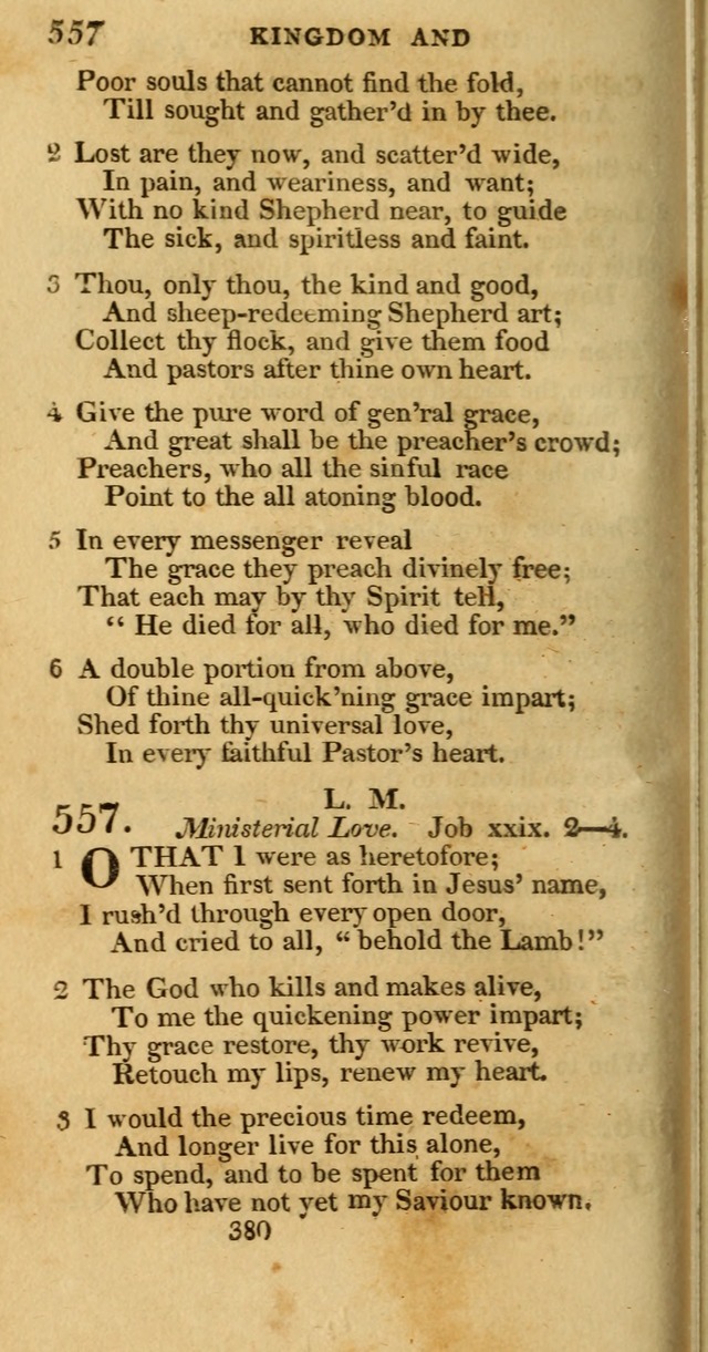 Hymns, Selected and Original: for public and private worship (1st ed.) page 380