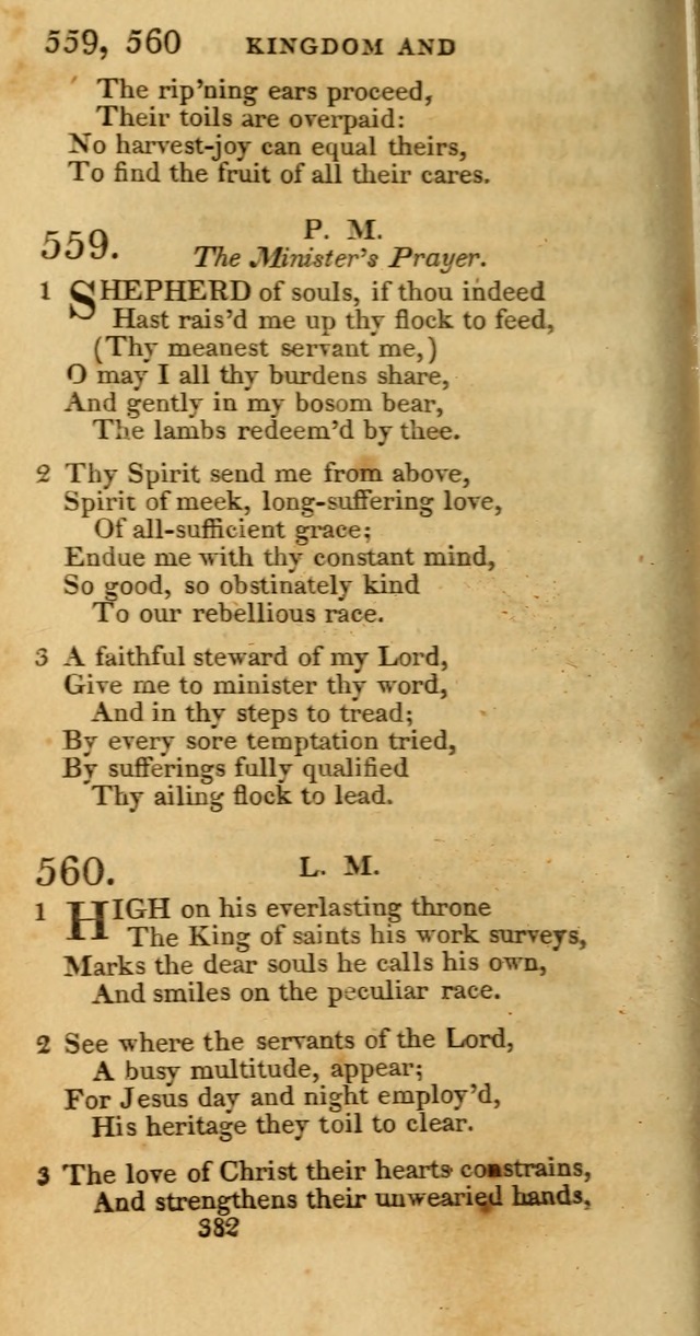 Hymns, Selected and Original: for public and private worship (1st ed.) page 382