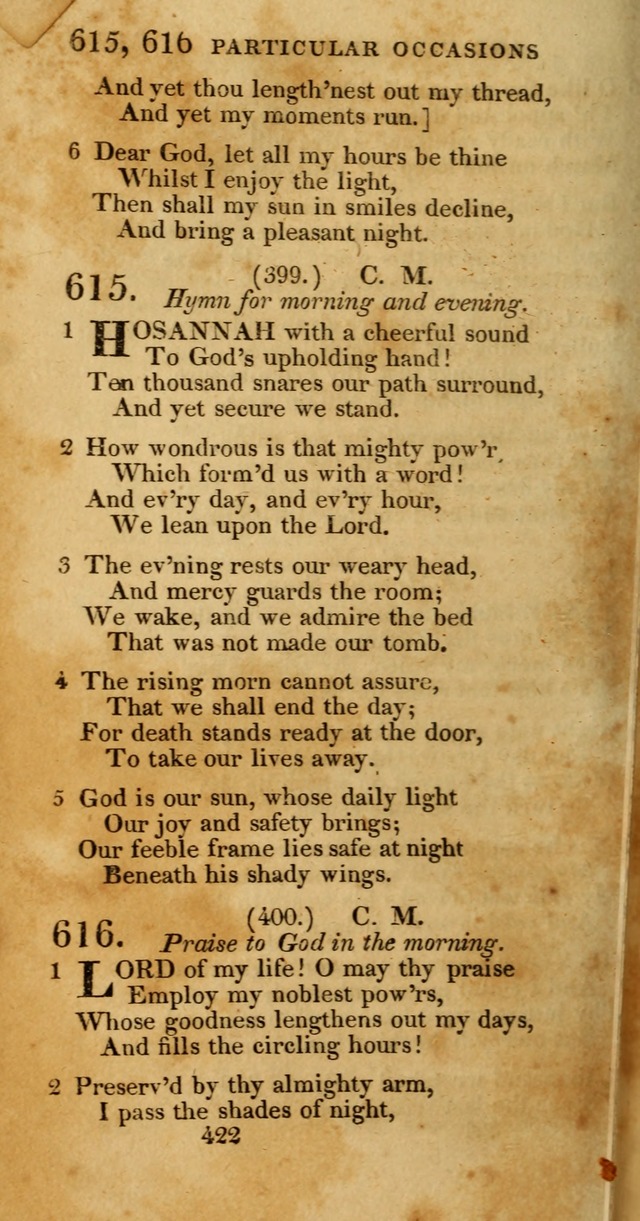 Hymns, Selected and Original: for public and private worship (1st ed.) page 422