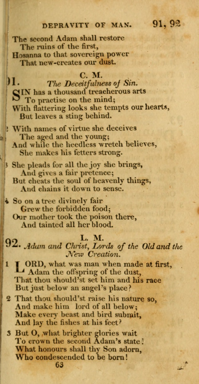 Hymns, Selected and Original: for public and private worship (1st ed.) page 63