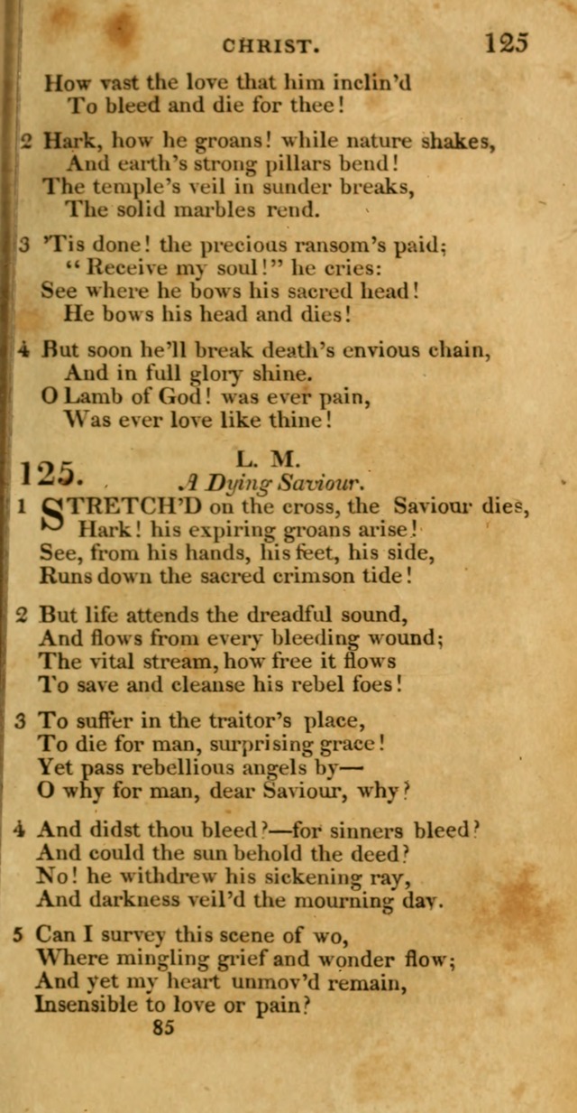 Hymns, Selected and Original: for public and private worship (1st ed.) page 85