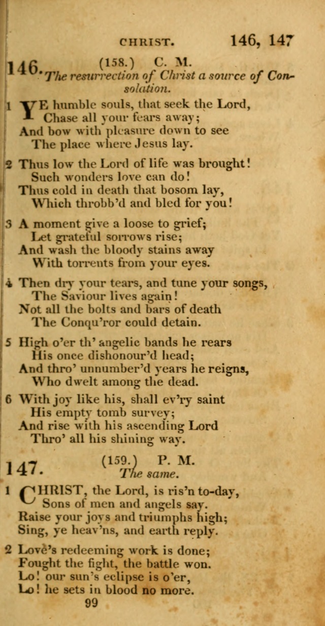 Hymns, Selected and Original: for public and private worship (1st ed.) page 99
