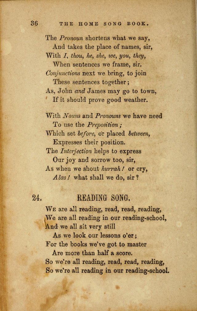 Home Song Book, prepared for the use of the Children of the Home for the Friendless page 24