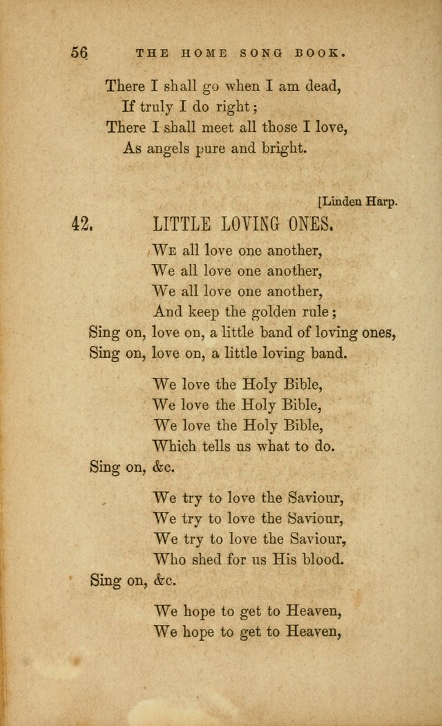 Home Song Book, prepared for the use of the Children of the Home for the Friendless page 44