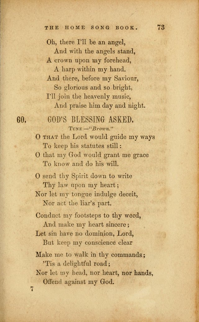 Home Song Book, prepared for the use of the Children of the Home for the Friendless page 61