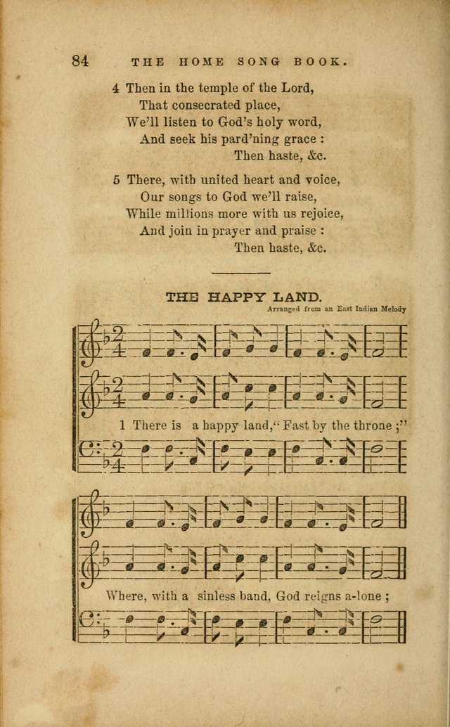Home Song Book, prepared for the use of the Children of the Home for the Friendless page 72