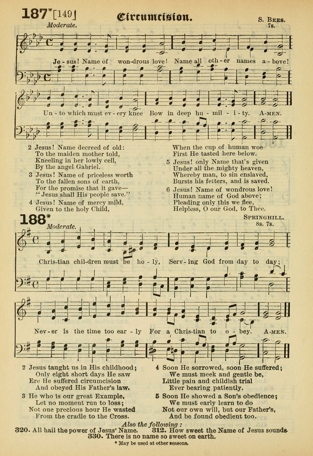 A Hymnal and Service Book for Sunday Schools, Day Schools, Guilds, Brotherhoods, etc. page 129