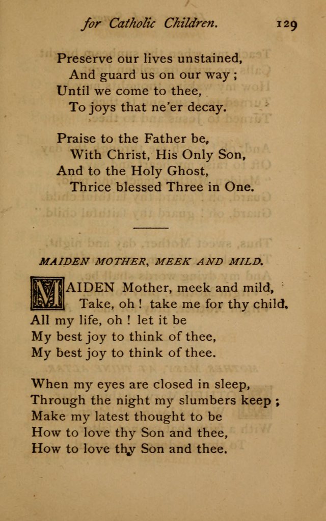 Hymns and Songs for Catholic Children page 129