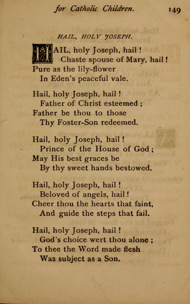 Hymns and Songs for Catholic Children page 149