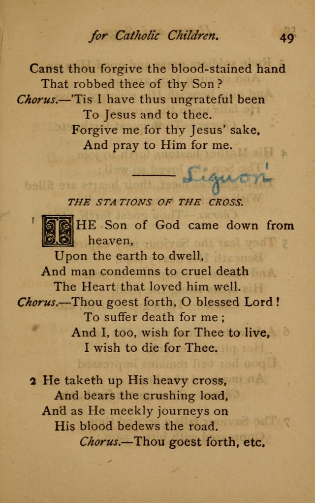 Hymns and Songs for Catholic Children page 49