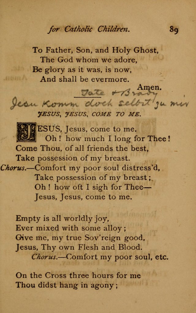 Hymns and Songs for Catholic Children page 89